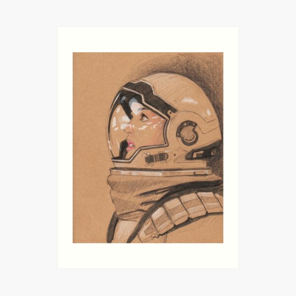 Interstellar dessin cosmonaute Impression artistique