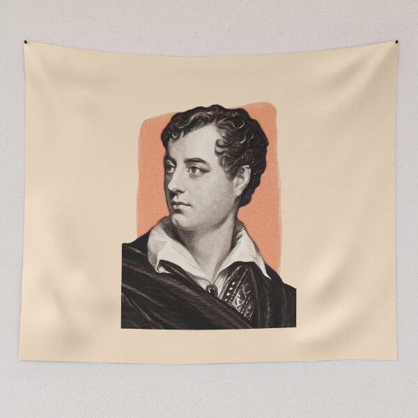 Item preview, English Poet Lord Byron - orange - illustration  designed and sold by Litstoy.