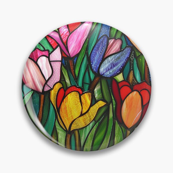 Item preview, Stained Glass Flower Art designed and sold by nomiraclehere.