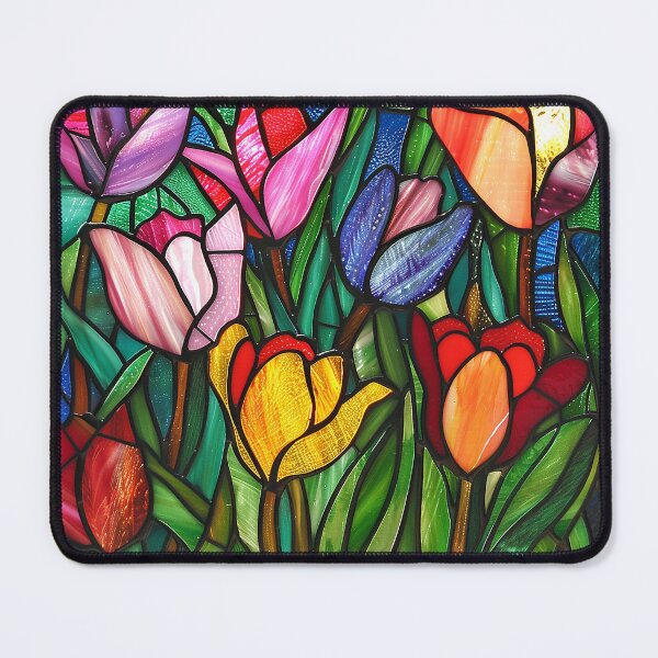 Item preview, Stained Glass Flower Art designed and sold by nomiraclehere.