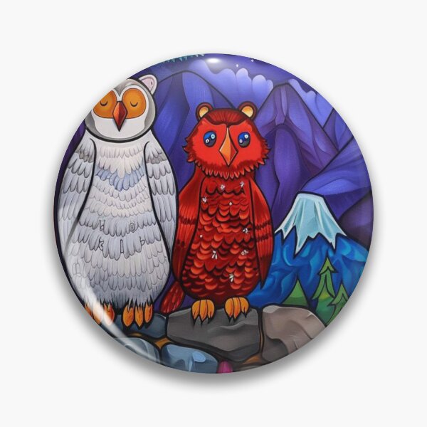 Item preview, Owl Trio in Enchanted Forest: Stained Glass Wildlife Art designed and sold by perwirkcon.