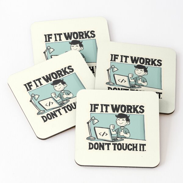 Item preview, If It works, Don't touch it sticker for techies! designed and sold by riyaj-designs.