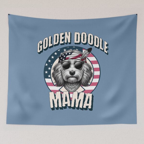 Item preview, USA Patriotic Goldendoodle Mama, 4th of July Celebration Design for Goldendoodle lovers  designed and sold by CrazyInk23.