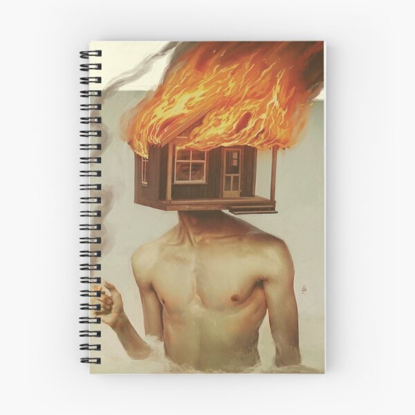 Item preview, Flaming House Head designed and sold by crotatto.