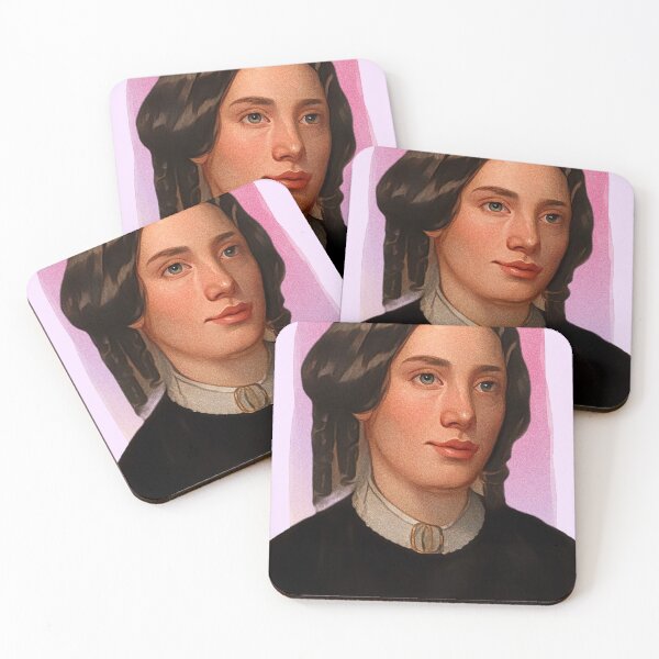 Item preview, American Writer Harriet Beecher Stowe - pink - illustration  designed and sold by Litstoy.