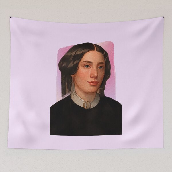 Item preview, American Writer Harriet Beecher Stowe - pink - illustration  designed and sold by Litstoy.