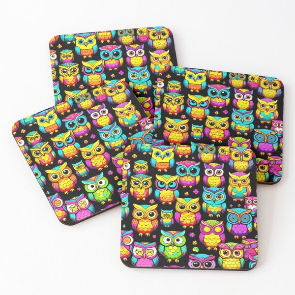 Item preview, Enchanting Rainbow Owls Pattern Design designed and sold by DreamCraze.