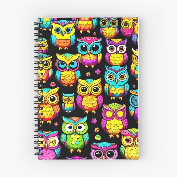 Item preview, Enchanting Rainbow Owls Pattern Design designed and sold by DreamCraze.