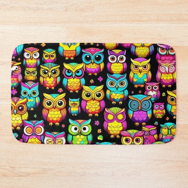 Item preview, Enchanting Rainbow Owls Pattern Design designed and sold by DreamCraze.