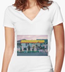 Brockhampton Saturation Heat Women's Fitted V-Neck T-Shirt