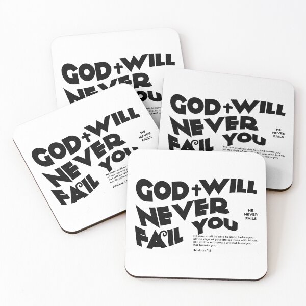 Item preview, God Will Never Fail You” - Inspirational Christian Design designed and sold by Inspirahawke.