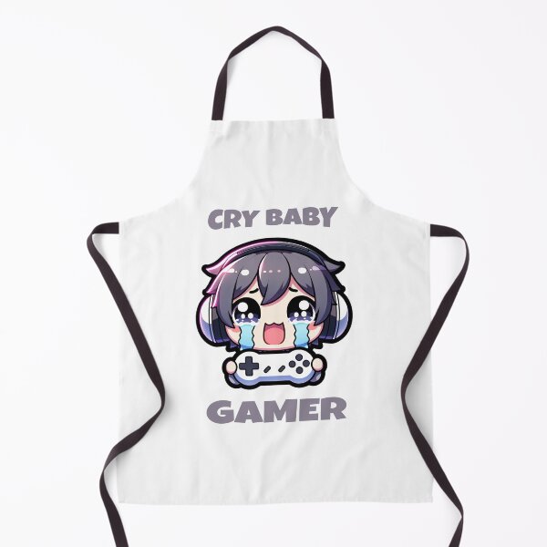 Item preview, Cry baby girl gamer tipografía linda chibi kawaii Morcaworks designed and sold by Morcawork.