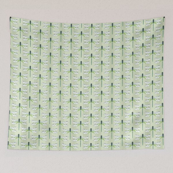 Item preview, Large dragonflies on a green background designed and sold by Alex  Blud.