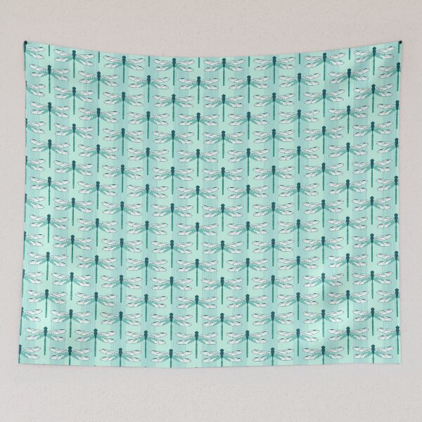 Item preview, Large dragonflies on a light blue background designed and sold by Alex  Blud.