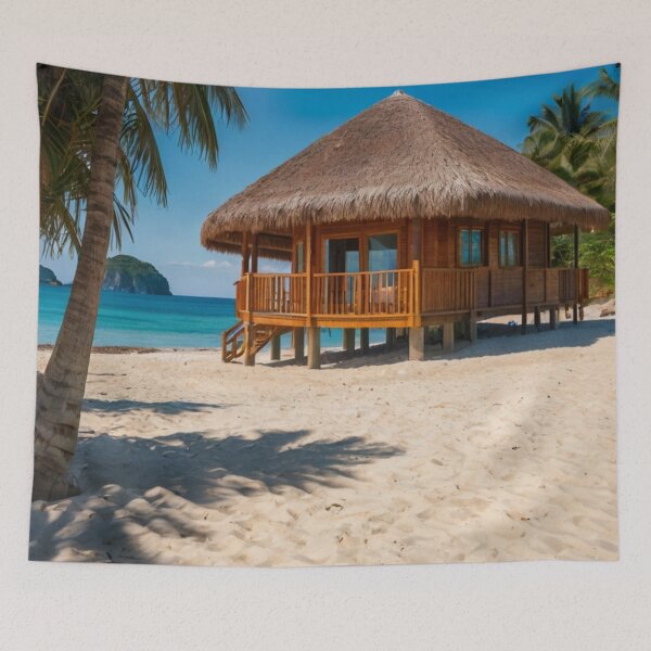 Item preview, Beachfront Bungalow Oasis designed and sold by BlareBlare.