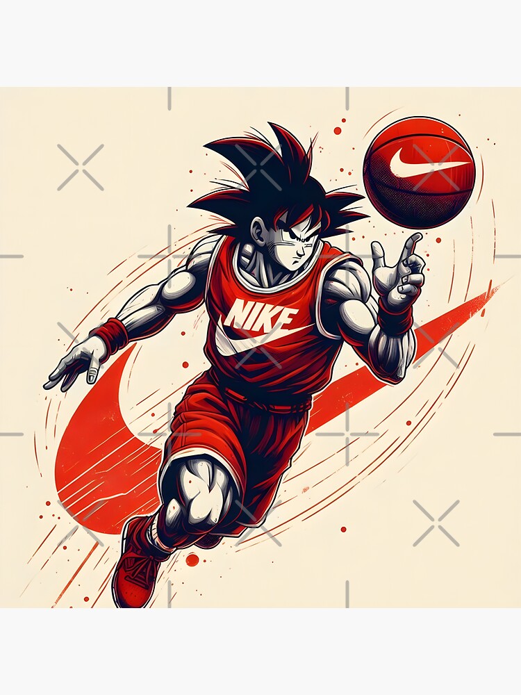 Sticker avec l uvre Goku x Nike II de l artiste Coldshe Redbubble