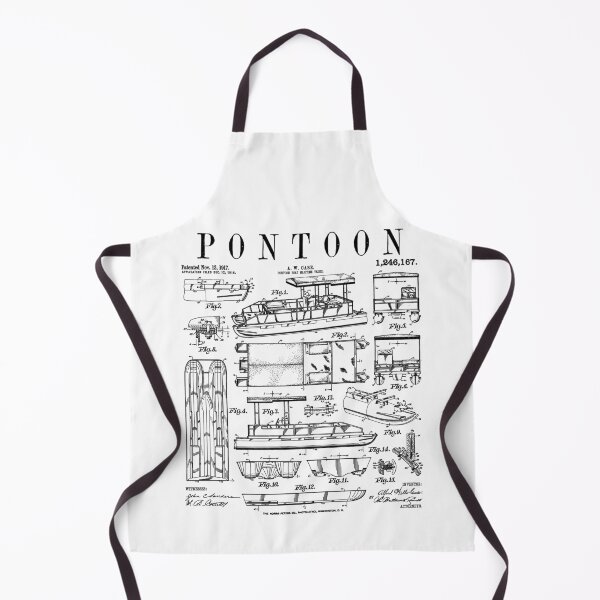 Item preview, Pontoon Boat Captain Pontooning Boating Funny Vintage Patent designed and sold by GrandeDuc.