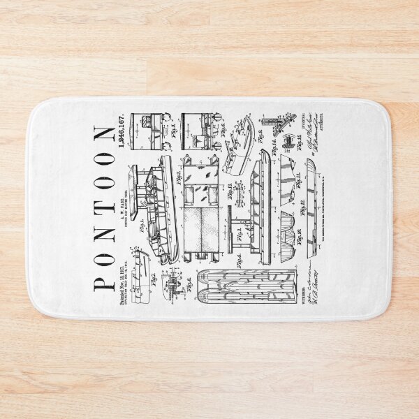 Item preview, Pontoon Boat Captain Pontooning Boating Funny Vintage Patent designed and sold by GrandeDuc.
