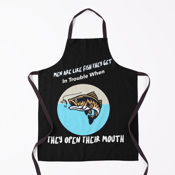 Item preview, Men are like fish they get in trouble when they open their mouth Fishing puns designed and sold by funpunsteeshop.