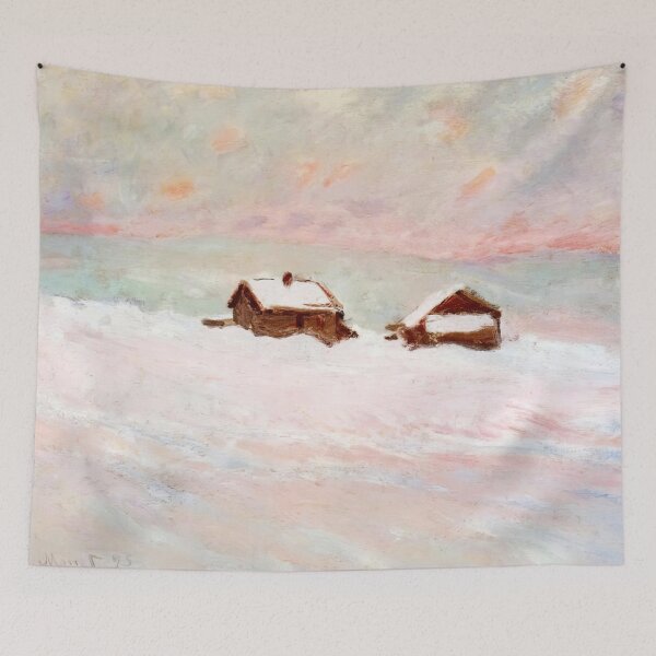 Item preview, Houses in the Snow, Norway - Claude Monet designed and sold by dottyshai.
