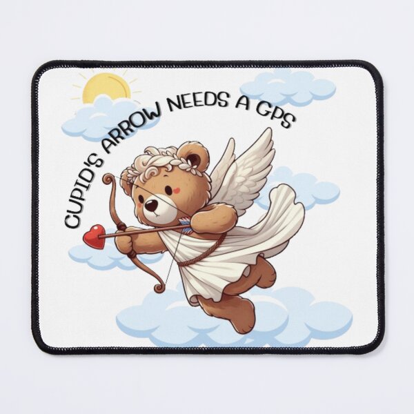 Item preview, Cupid teddy bear shooting heart arrow designed and sold by kankan22.
