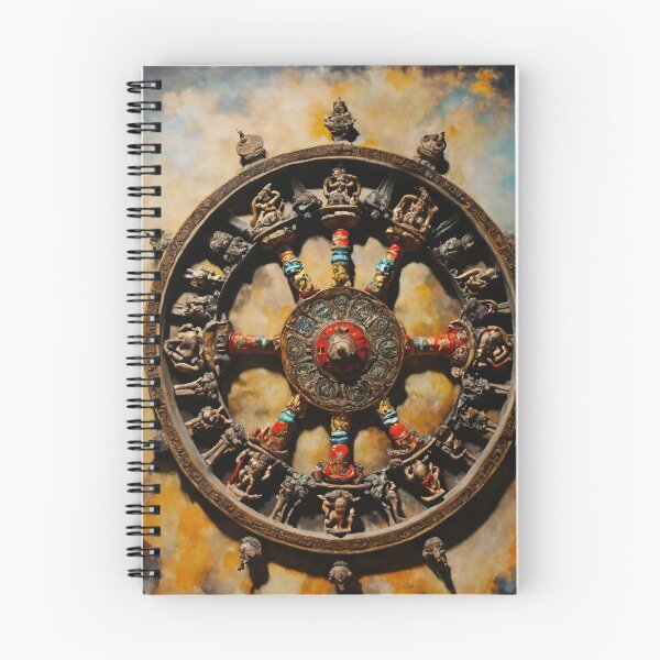 Item preview, wheel of samsara, amulet, drawing, art designed and sold by DonnaBlankaArt.