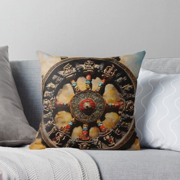Item preview, wheel of samsara, amulet, drawing, art designed and sold by DonnaBlankaArt.