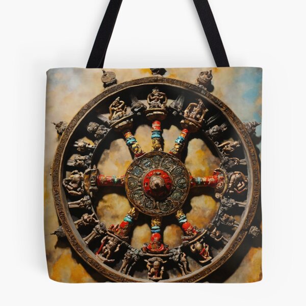 Item preview, wheel of samsara, amulet, drawing, art designed and sold by DonnaBlankaArt.