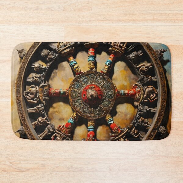 Item preview, wheel of samsara, amulet, drawing, art designed and sold by DonnaBlankaArt.