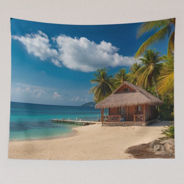 Item preview, Beachside Wooden Bungalow Bliss designed and sold by BlareBlare.