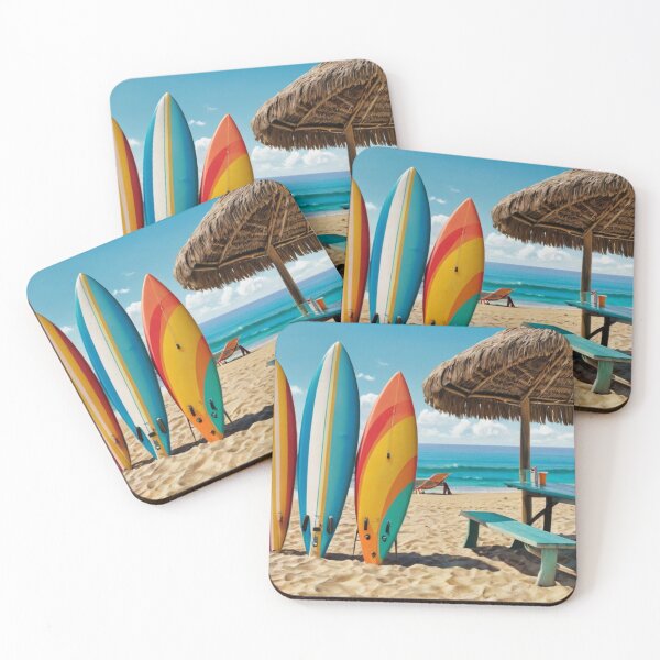 Item preview, Beachside Bliss with Surfboards & Snack Stand – Bright Summer Clipart designed and sold by santyj.