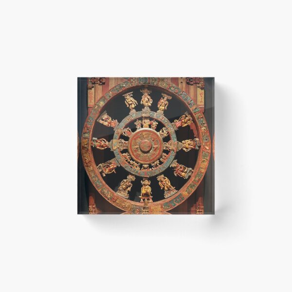 Item preview, wheel of samsara, amulet, drawing, art designed and sold by DonnaBlankaArt.