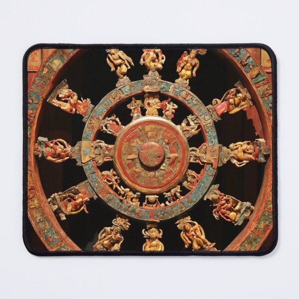 Item preview, wheel of samsara, amulet, drawing, art designed and sold by DonnaBlankaArt.