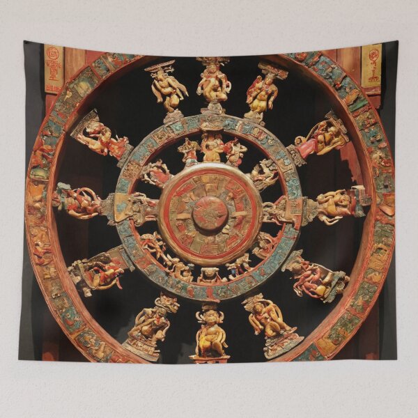 Artikelvorschau, Rad des Samsara, Amulett, Zeichnung, Kunst entworfen und verkauft von DonnaBlankaArt.