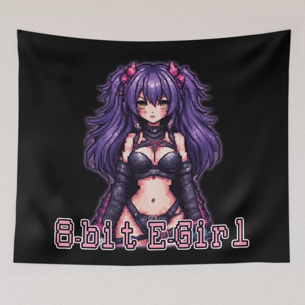 Item preview, 8-bit E-Girl, Gamer, Pixel Art designed and sold by Burn-Ego.