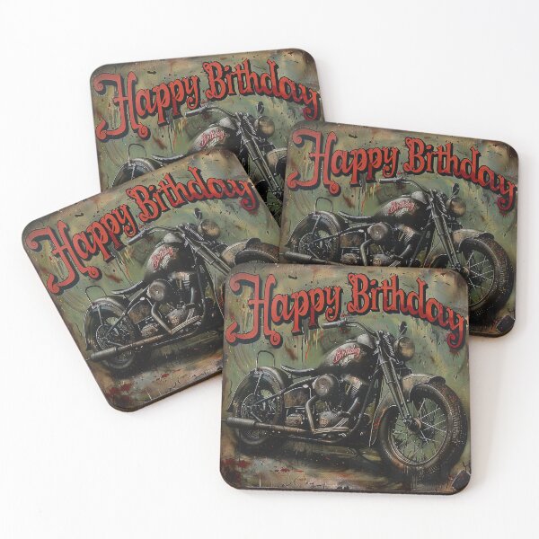 Item preview, Chopper Cruiser Birthday Card, Motorcycle Style, Happy Birthday designed and sold by ARTelierDigital.