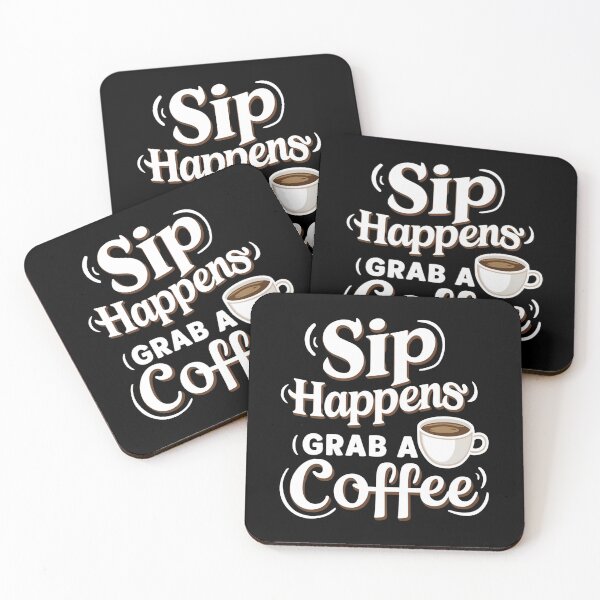 Item preview, Sip happens: Grab a Coffee designed and sold by CatherineLievre.