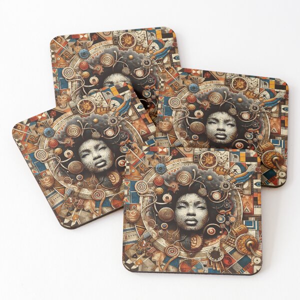 Item preview, Afro-style Tribal Mechanics patterns designed and sold by Indoni.