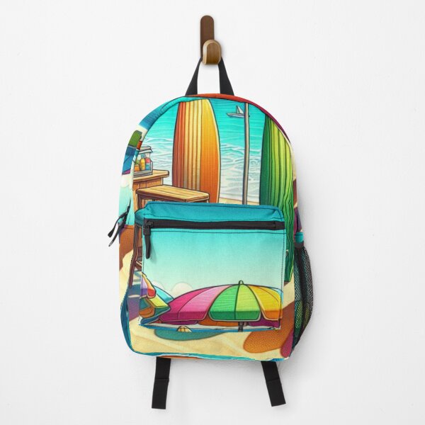 Item preview, Vibrant Surfboards on a Sunny Beach – Coastal Paradise Clipart designed and sold by santyj.
