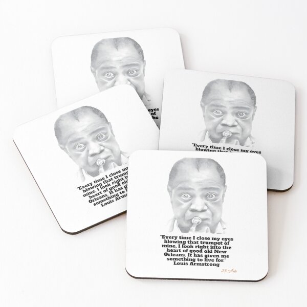 Item preview, Satchmo - New Orleans Quote - charcoal artwork designed and sold by dave-elf.