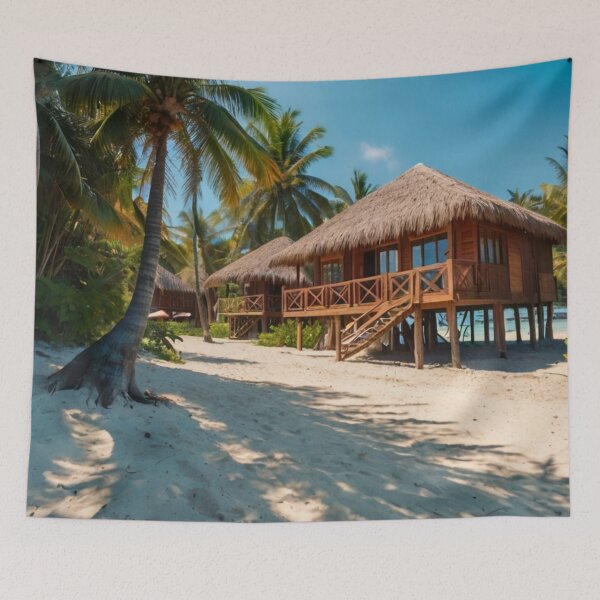 Item preview, Tropical Beach Bungalow Bliss designed and sold by BlareBlare.