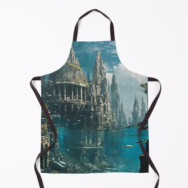 Item preview, underwater city, ruins, landscape, underwater designed and sold by DonnaBlankaArt.