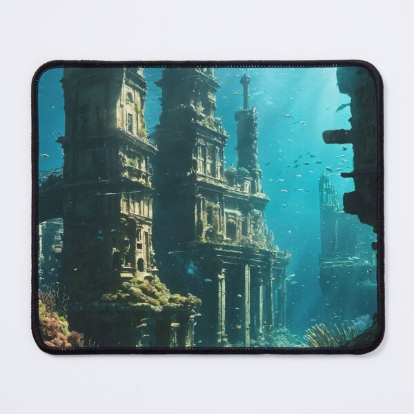 Item preview, underwater city, ruins, landscape, underwater designed and sold by DonnaBlankaArt.