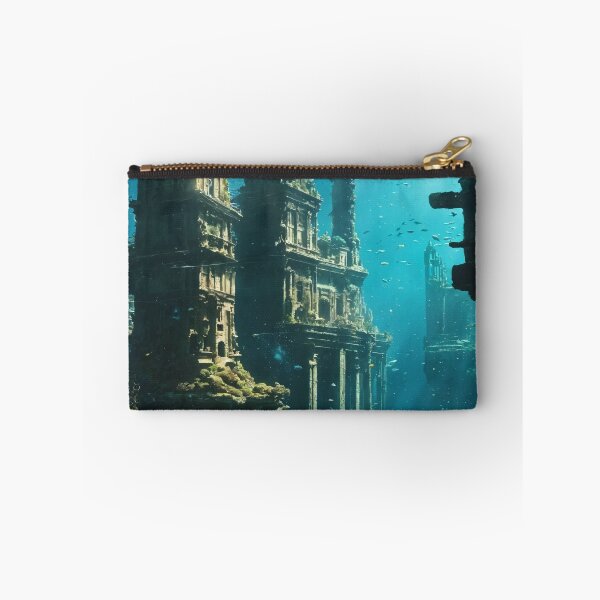 Item preview, underwater city, ruins, landscape, underwater designed and sold by DonnaBlankaArt.