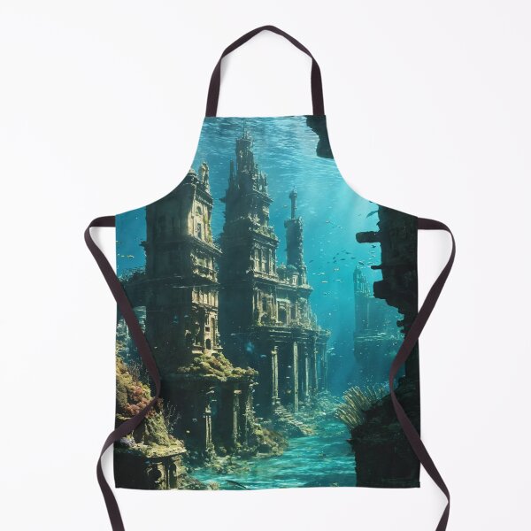 Item preview, underwater city, ruins, landscape, underwater designed and sold by DonnaBlankaArt.