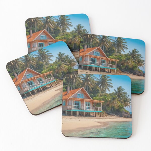 Item preview, Oceanfront Wooden Bungalow designed and sold by BlareBlare.