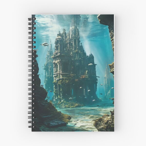 Item preview, underwater city, ruins, landscape, underwater designed and sold by DonnaBlankaArt.