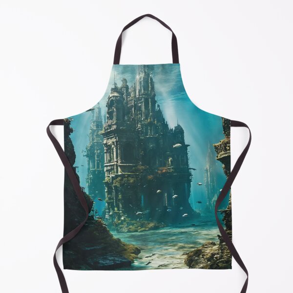 Item preview, underwater city, ruins, landscape, underwater designed and sold by DonnaBlankaArt.