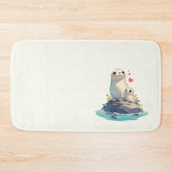 Item preview, Lovely Mother and Baby Seal designed and sold by Windy-market.