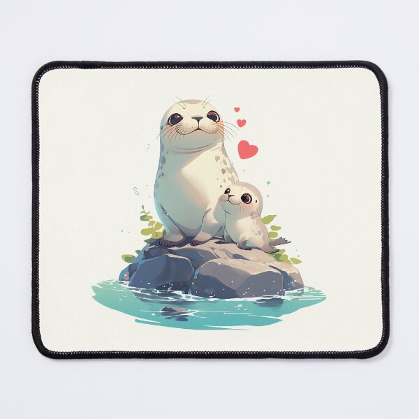Item preview, Lovely Mother and Baby Seal designed and sold by Windy-market.